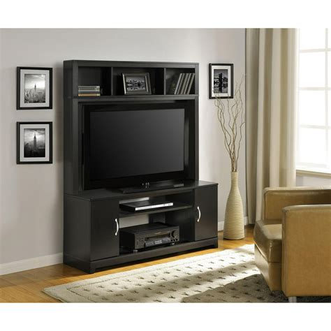 Ameriwood Home Woodland Black Home Entertainment Center For Tvs Up To