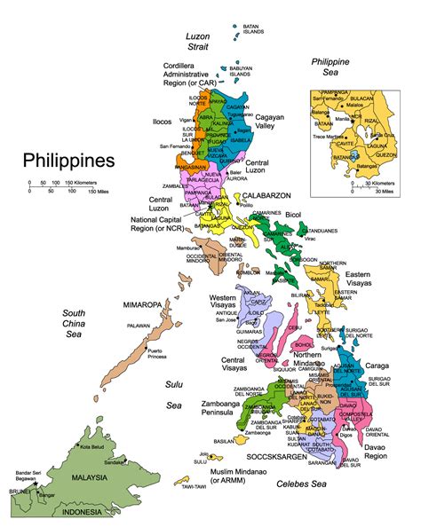 Detailed Administrative Map Of Philippines Philippines Asia