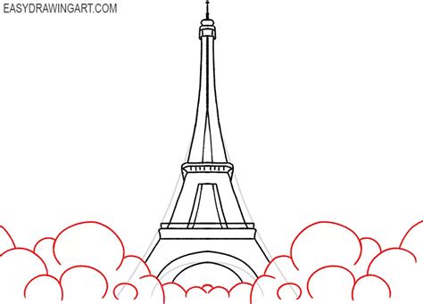 How To Draw The Eiffel Tower Easy Drawing Art