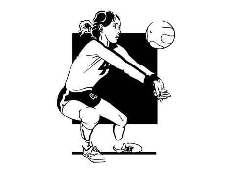 Volleyball Girl Vector Art And Graphics
