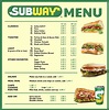 Printable Subway Menu With Prices