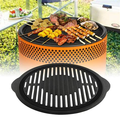 Mgaxyff Bbq Panround Shape Bbq Grill Pan Barbecue Rack Net Outdoor