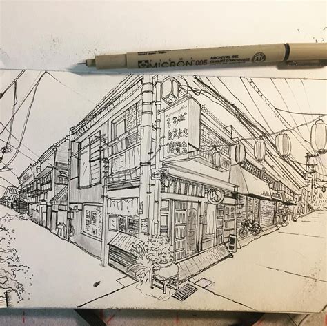 Xiaoyi Hu 曉意 Evelyn On Instagram “two Point Perspective Street Study