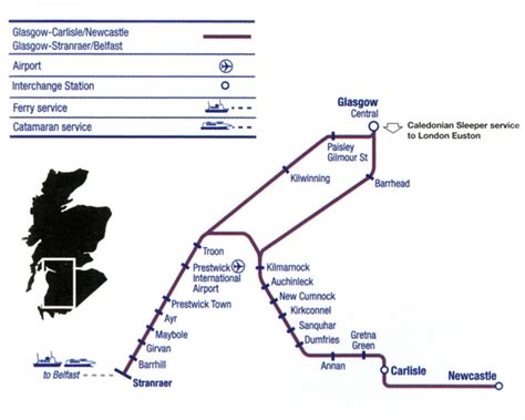 Scotland And Scotrail Train Rail Maps