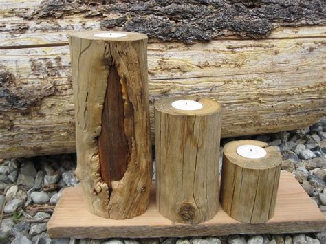 Gorgeous Tree Bark Candle Holders Would Look Amazing Creating A