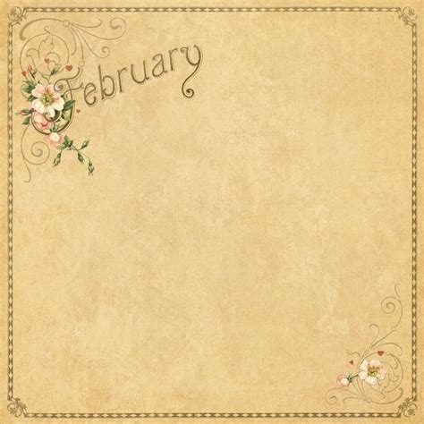 February Valentines Background Graphic 45 Vintage Paper Scrapbook Paper