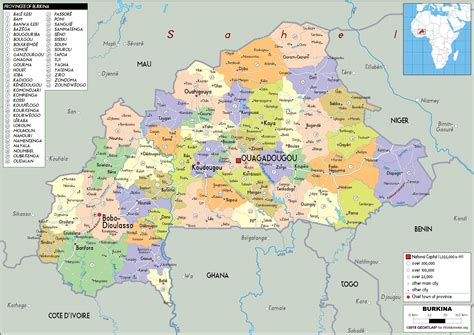 Burkina Faso On A Map