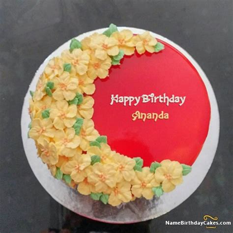 Happy Birthday Ananda Cakes Cards Wishes