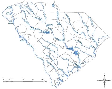 South Carolina Rivers Map Middle East Map
