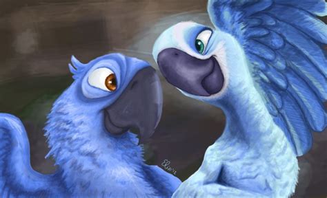 Rio And Jewel By Alice ©2012 Rio Disney Wallpaper Deviantart