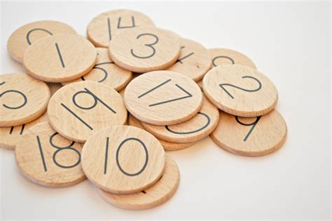 Wooden Number Coins Learn To Count Number Magnets Fridge Etsy