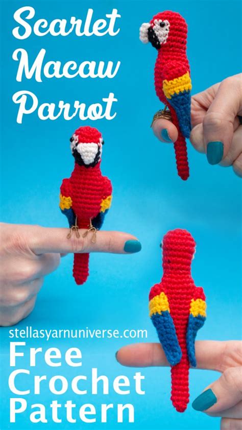 Parrot Amigurumi Free Crochet Pattern Stellas Yarn Universe
