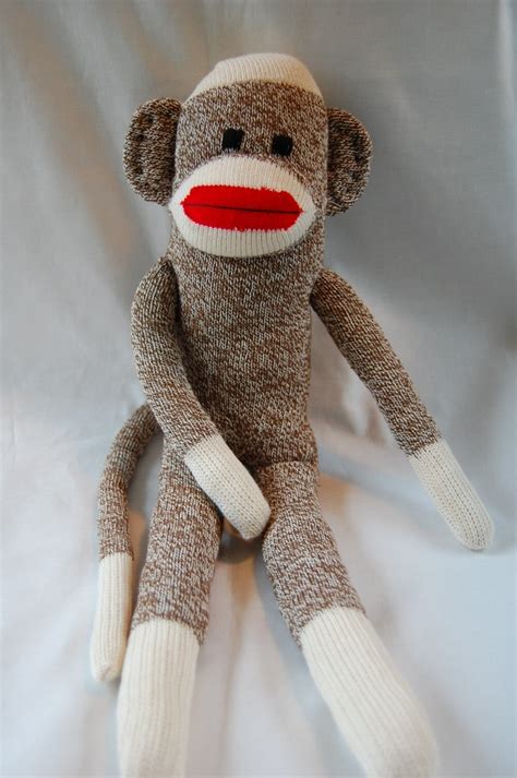 Classic Sock Monkey Embroidered Eyes