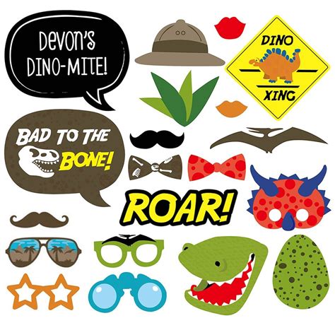 Dinosaur Photo Props Kids Photo Booth Props Birthday Party Etsy