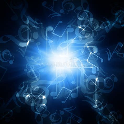 Music Notes Disco Lights Background Stock Vector Illustration Of Star