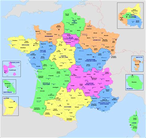 Map Of France By Department - Map of Spain Andalucia