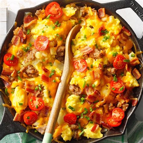 Sausage Egg And Cheddar Farmers Breakfast Recipe How To Make It