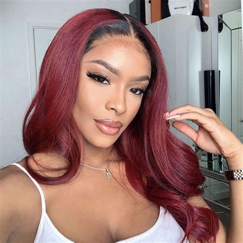 Dark Red Hair Color On Black Women