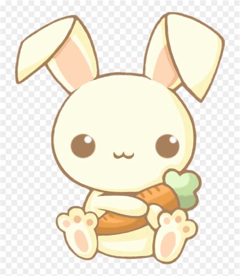 Cute Bunny Rabbit Carrot Easy Cartoon Rabbit Cute Free Transparent