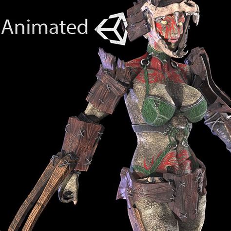 Orc Woman In Wood Orc Woman Character 3d Model Female 3d Model