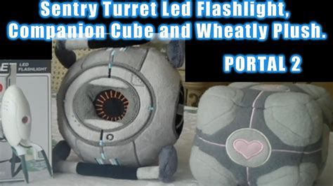 Portal 2 Sentry Turret Led Flashlight Companion Cube And Space Core