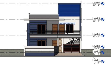 3d House Front Section View Revit File Is Provided Heredownload This