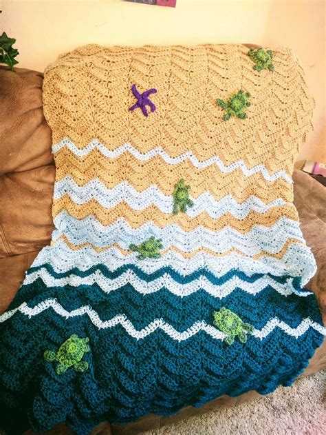 People Are Creating Crochet Sea Turtle Beach Blankets And They Look
