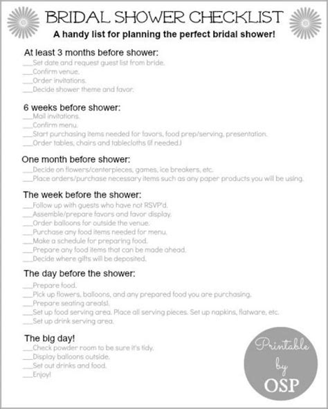 Bridal Shower Bridal Shower Checklist 2161993 Weddbook