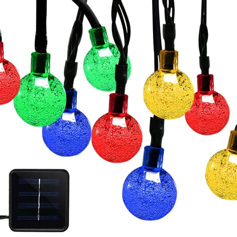 Clearance Patio Solar Powered Led String Lights W8 Modes 23ft 50 Led
