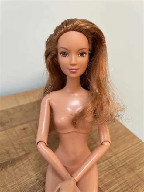 BARBIE DOLL NUDE Articulated Lea Kayla Face Red Blonde Hair Brown Eye Posable EUR
