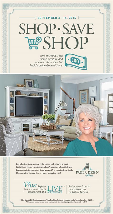 Deen resides in savannah, georgia, where she owns and operates the. Shop - Save - Shop with Paula Deen Home - The White Egret ...