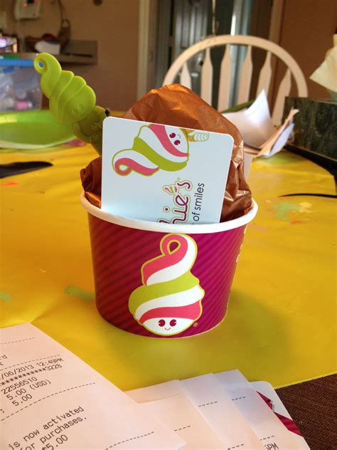 Check spelling or type a new query. Cute way to give a gift card: Brand cup and spoon, brown tissue paper 'ice cream' and gift card ...