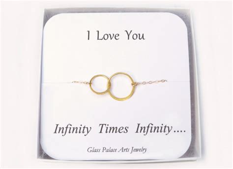 Gold Infinity Necklace For Women I Love You Infinity Times Infinity