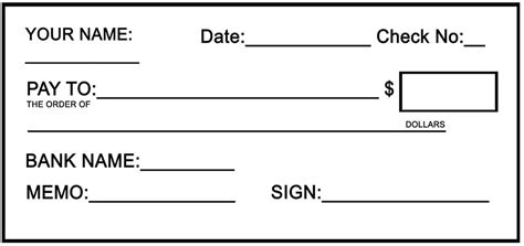 Blank Check Clipart With Regard To Fun Blank Cheque