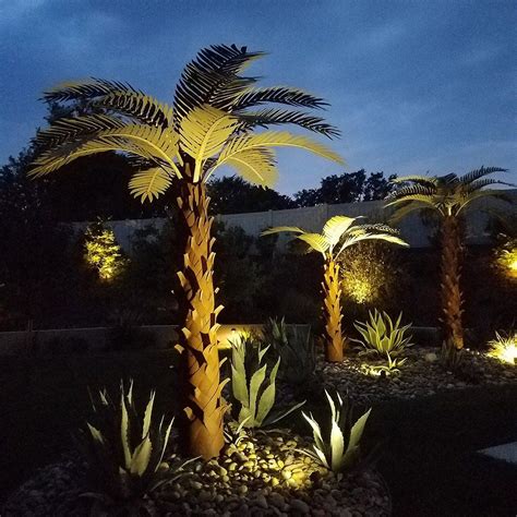 Palm Tree Metal Landscape Art Desert Steel Westerland Garten