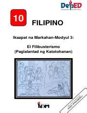 Fil Q Mod Wk Pdf Filipino Ikaapat Na Markahan Modyul El