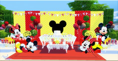 Miguel Creations Ts4 Party Mickey And Minnie