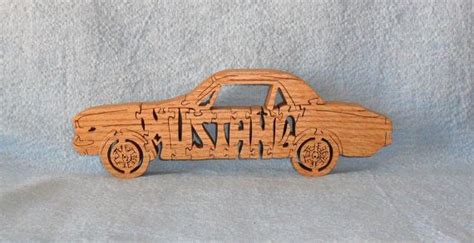 Vintage Mustang Car Scroll Saw Wooden Puzzle Etsy Vintage Mustang