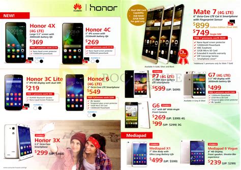 Huawei Mobile Phones Honor 4x 4c 3c Lite 6 3x Mate 7 P7 G7 G6