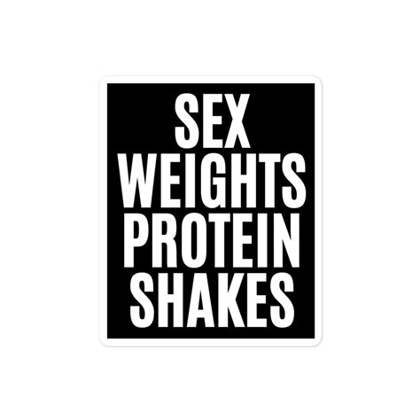 sex weights protein shakes sticker