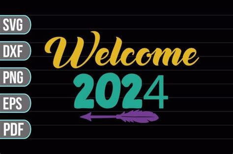 Welcome 2024 Graphic By Mottakinkha1995 · Creative Fabrica
