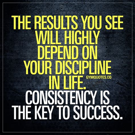 Gym Life Quote Consistency Is The Key To Success
