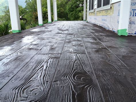 Stamped Concrete Overlay With The Wood Plank Pattern In In Stuart