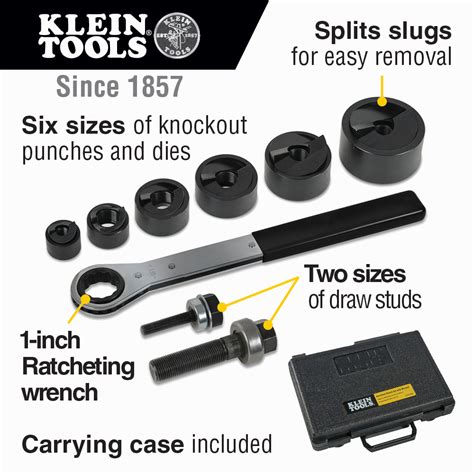 Knockout Punch Set With Wrench 53732sen Klein Tools For