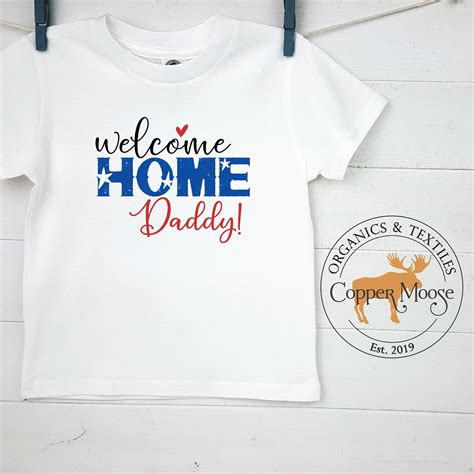 Military Homecoming Kids Tshirt Welcome Home Shirt Etsy Australia