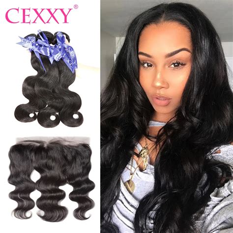 Aliexpress Com Buy Cexxy Brazilian Hair Weave Bundles Body Wave Frontal With Bundles