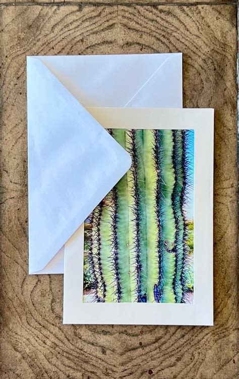 Saguaro Cactus Greeting Cardsnote Cards Set Of 4 Etsy