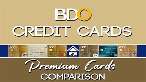 Credit Card Philippines L Bdo Premium Credit Cards Comparison Youtube