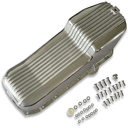 Amazon Com Demotor Performance For Sbc Chevy Retro Finned Polished Aluminum Oil Pan