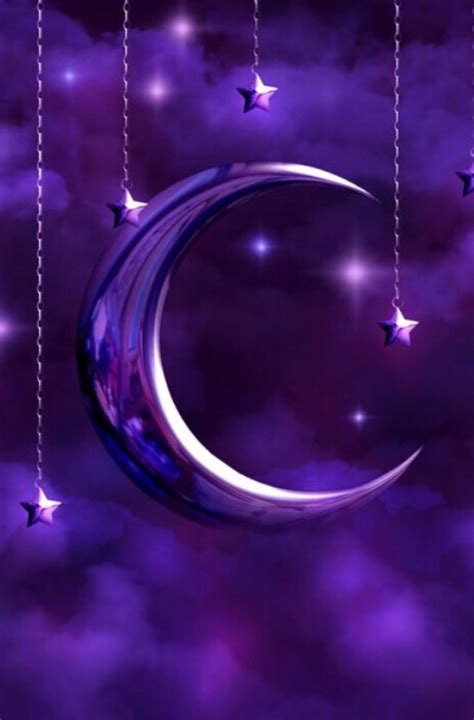 Pin By Stormy Weather On Color Duo Purple And Violet Moon And Stars